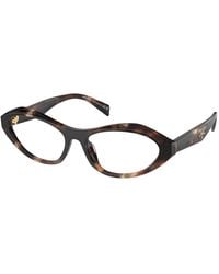 Prada - Pr A21V 14P1O1 Optical Frames Acetate Transparent Geometric Normal - Lyst