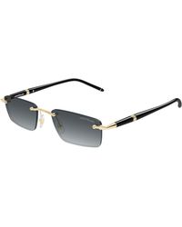 Montblanc - Mb0484S 004 Sunglasses Metal Squared - Lyst