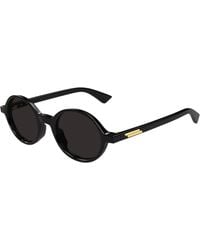 Bottega Veneta - Bv1430S 001 Sunglasses Acetate Round - Lyst