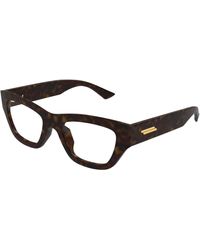 Bottega Veneta - Bv1360O 002 Optical Frames Acetate Transparent Squared - Lyst