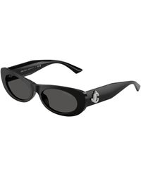 Jimmy Choo - Jc5038Bu 500081 Sunglasses Acetate Round Polarized - Lyst
