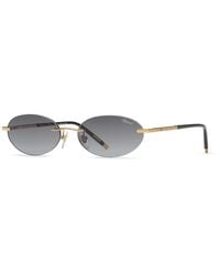 Chopard - Schl87M 300 Sunglasses Metal Smoke Geometric Anti-Glare Nuanced - Lyst