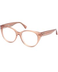 Max Mara - Mm5161 045 Optical Frames Acetate Round Normal - Lyst