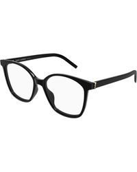 Saint Laurent - Sl M162 001 Optical Frames Acetate Transparent Round Antiriflesso - Lyst