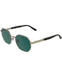 Calvin Klein - Ck25110S 717 Sunglasses Metal Petrolium Squared Normal - Lyst