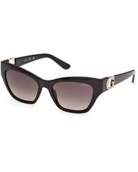 Guess - Gu00360 01B Sunglasses Injected Smoke Squared Normal - Lyst