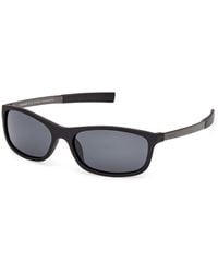 Timberland - Tb00062-H 02D Sunglasses Injected Smoke Squared Polarized - Lyst