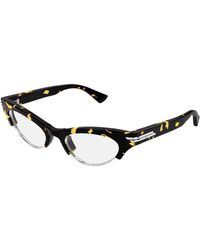 Bottega Veneta - Bv1431S 010 Sunglasses Acetate Transparent Cat Eye - Lyst