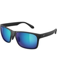 Maui Jim - Mj0432Sa 002 Occhiali Da Sole Iniettato Blu Squadrata - Lyst