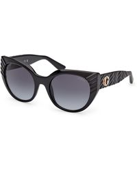 Guess - Gu00255 01B Sunglasses Injected Smoke Cat Eye Normal - Lyst