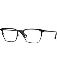 Burberry - Be1401 1007 Optical Frames Metal Transparent Squared Normal - Lyst