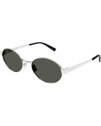 Saint Laurent - Sl 692 002 Sunglasses Metal Round - Lyst