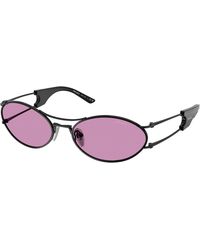 Prada - Pr D61S 1Ab30G Sunglasses Metal Round Normal - Lyst