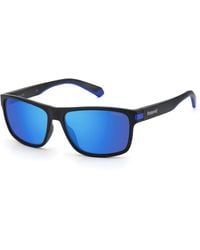 Polaroid - Pld 2121/S 0Vk/5X Sunglasses Plastic Squared Polarized Mirror - Lyst
