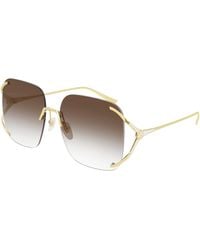Gucci - Gg0646S 002 Sunglasses Metal Squared Normal Shaded - Lyst