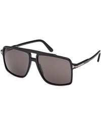 Tom Ford - Ft1177 Kemp 01A Sunglasses Acetate Smoke Squared Normal - Lyst