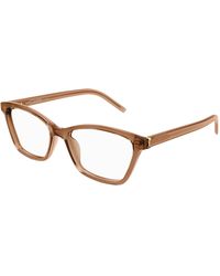 Saint Laurent - Sl M128 010 Optical Frames Acetate Transparent Cat Eye Anti-Glare - Lyst