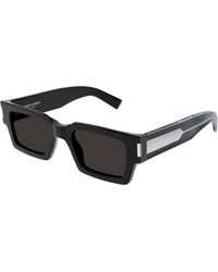 Saint Laurent - Sl 572 001 Sunglasses Acetate Squared - Lyst