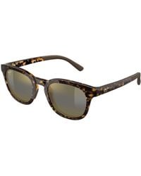 Maui Jim - Mj0737S 018 Occhiali Da Sole Bio-Iniettato Bronzo Rotonda - Lyst
