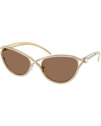 Swarovski - Sk7025 400473 Sunglasses Metal Cat Eye Normal - Lyst