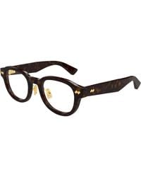 Bottega Veneta - Bv1355Oj 006 Optical Frames Acetate Transparent Round - Lyst