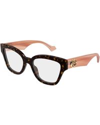 Gucci - Gg1424O 014 Optical Frames Acetate Transparent Round - Lyst