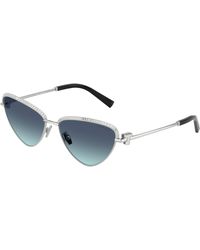 Tiffany & Co. - Tf3107Kb 62139S Sunglasses Metal Geometric Normal Shaded - Lyst