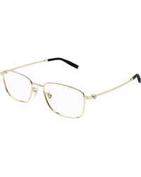 Montblanc - Mb0373Oa 002 Optical Frames Titanium Transparent Squared - Lyst