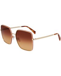 Liu Jo - Lj158S 731 Sunglasses Metal Squared Normal Shaded - Lyst