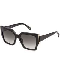 Police - Splr21 Secret 1 700 Sunglasses Acetate Smoke Squared Normal Shaded - Lyst
