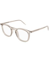 Saint Laurent - Sl 623 Opt 004 Optical Frames Acetate Transparent Round - Lyst