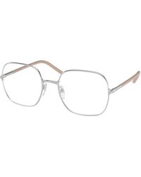 Prada - Pr 56Wv 1Bc1O1 Optical Frames Metal Transparent Squared Normal - Lyst