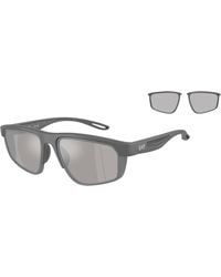 Moncler - Q74003 62986G Sunglasses Injected Squared Mirror - Lyst