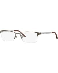 Ralph Lauren - Rl5089 9282 Semi Shiny Gunmetal Optical Frames Metal Squared - Lyst