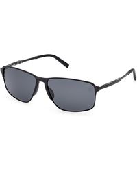 Timberland - Tb00040 02D Sunglasses Metal Smoke Squared Polarized - Lyst