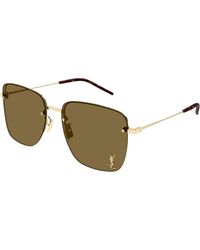 Saint Laurent - Sl 312 M 014 Sunglasses Metal Squared - Lyst