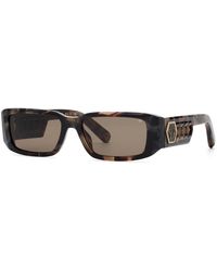 Philipp Plein - Spp240M Plein Icon Edge 03Ka Sunglasses Acetate Squared Normal - Lyst