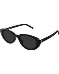 Saint Laurent - Sl M154 001 Sunglasses Acetate Round - Lyst