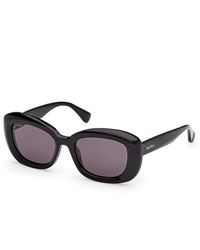 Max Mara - Mm0170 Elizabeth 1 01A Sunglasses Acetate Smoke Round Normal - Lyst