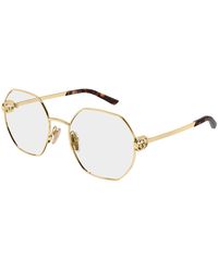 Gucci - Gg2048O 008 Optical Frames Metal Transparent Geometric - Lyst