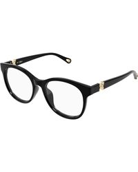 Chloé - Ch0375O 001 Optical Frames Acetate Transparent Round - Lyst