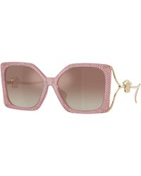 Versace - Ve4502U 5535B8 Sunglasses Injected Squared Mirror Nuanced - Lyst