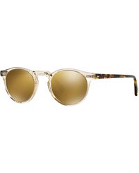 Oliver Peoples - Ov5217S Gregory Peck Sun 1485W4 Sunglasses Acetate Pantos Mirror - Lyst