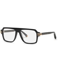 Philipp Plein - Vpp195M Plein Icon 703 Optical Frames Acetate Squared - Lyst