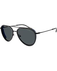 Emporio Armani - Ea2163 300180 Sunglasses Metal Pilot Normal - Lyst