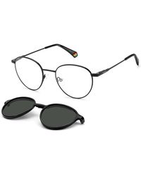 Polaroid - Pld 6158/Cs 807/M9 Sunglasses Steel Round Clip-On - Lyst