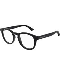 McQueen - Am0514O 005 Optical Frames Acetate Transparent Round - Lyst