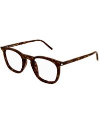 Saint Laurent - Sl 623 Opt 002 Optical Frames Acetate Transparent Round - Lyst