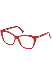 Max Mara - Mm5036 66A Optical Frames Acetate Squared Normal - Lyst