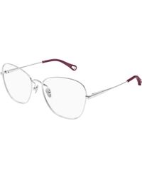 Chloé - Ch0344O 001 Optical Frames Metal Transparent Cat Eye - Lyst